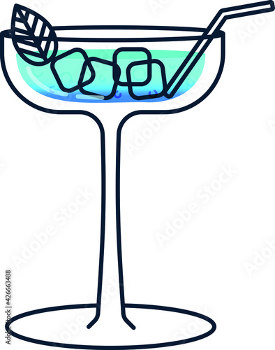 Set of classic and tropical cocktails 
Mixed alcoholic non-alcoholic drink