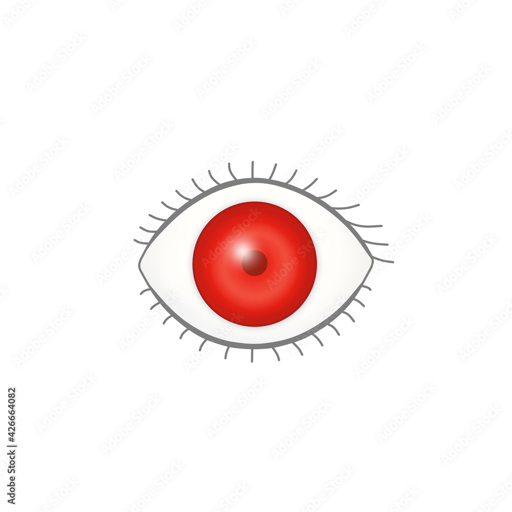 赤色の目のイラスト 赤色の目のイラスト