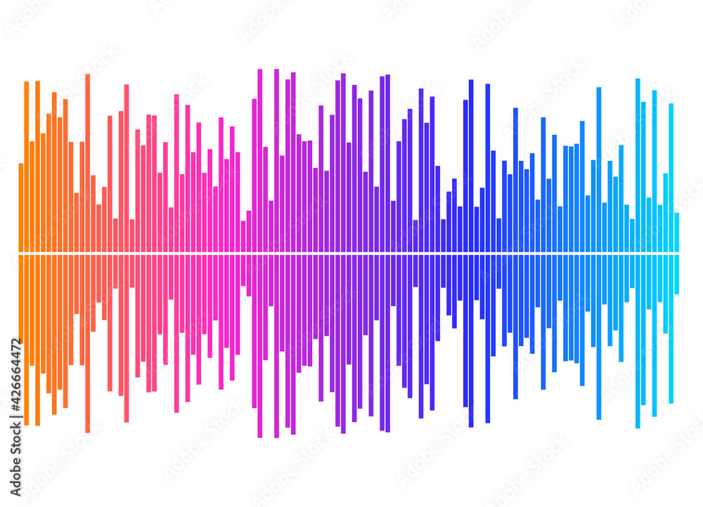 Gray equalizer isolated on white background. Vector illustration. Pulse music player. Audio wave logo. Vector design element Poster of the sound wave template visualization signal Illustration eps 10 Gray equalizer isolated on white background. Vector illustration. Pulse music player. Audio wave logo. Vector design element Poster of the sound wave template visualization signal Illustration eps 10