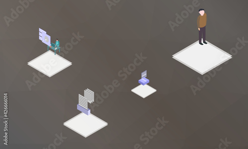 Autonomy concept on abstract design