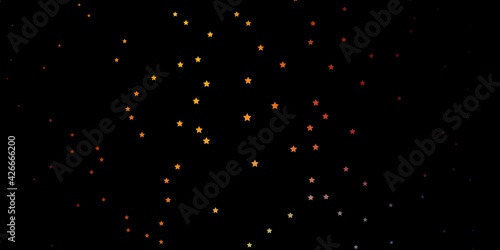 Dark Multicolor vector texture with beautiful stars.