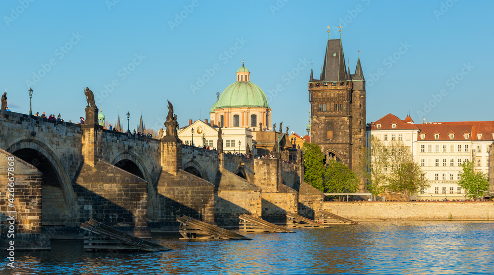 The Charles bridge in Prague, Czechia