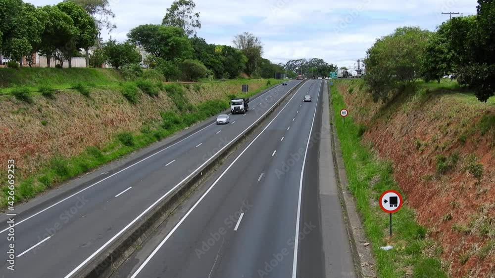 Time lapse of speed camera on the Comandante Joao Ribeiro de Barros SP-294 highway, accessing the city of Marilia Time lapse of speed camera on the Comandante Joao Ribeiro de Barros SP-294 highway, accessing the city of Marilia