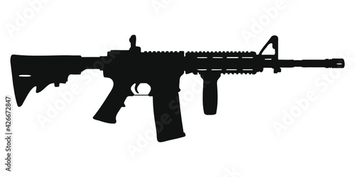 M4 assault rifle silhouette 