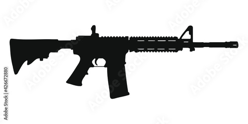 Obraz na plátně M4 assault rifle silhouette