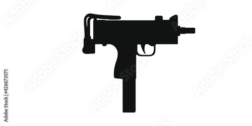 UZI submachine gun silhouette 