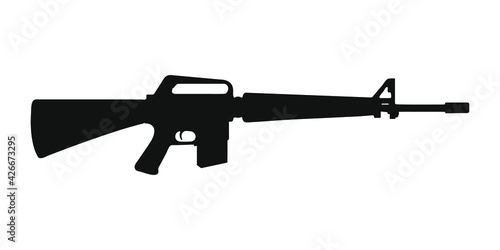 Assault rifle m16 silhouette 