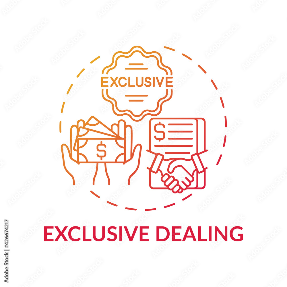 Exclusive Dealing Concept Icon Anti competitive Practice Idea Thin exclusive-dealing-concept-icon-anti-competitive-practice-idea-thin