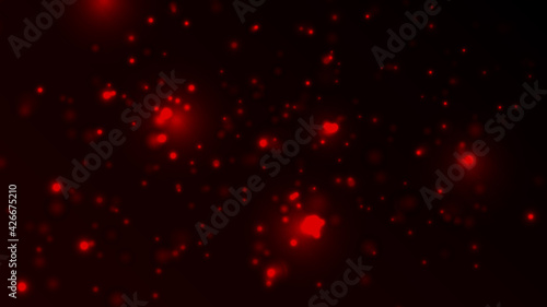 Red and Orange Bokeh Lights Background. Beautiful Abstract Background. Vector illustration