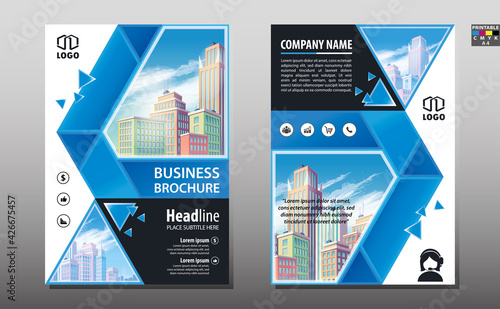 Flyer cover business brochure vector design, Leaflet advertising abstract background, Modern poster magazine layout template, Annual report for presentation.