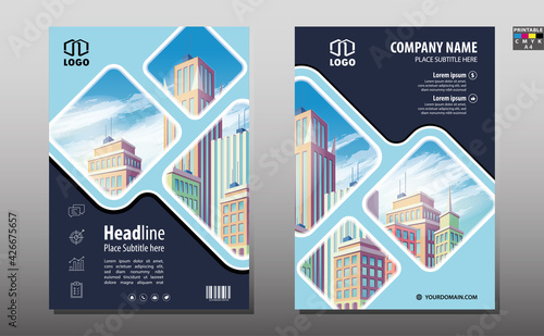 Flyer cover business brochure vector design, Leaflet advertising abstract background, Modern poster magazine layout template, Annual report for presentation.