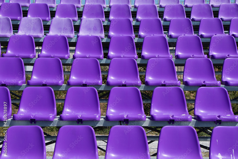 Naklejka premium Seats pattern of an outdoor amphitheater stadium
