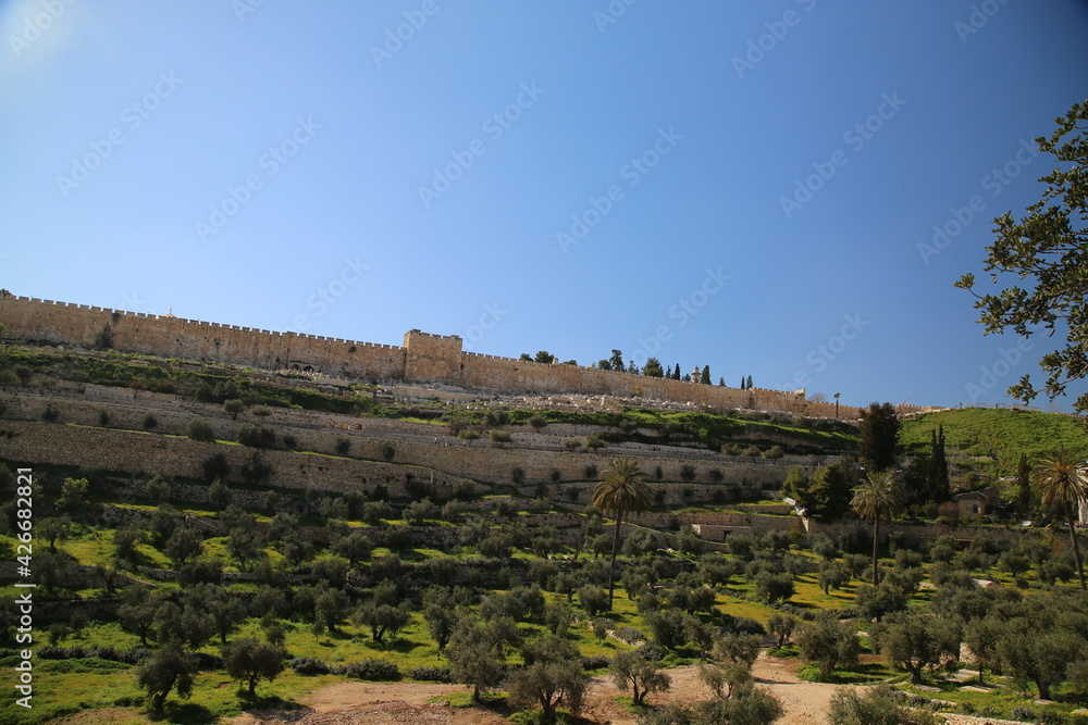 The city walls of Jerusalem