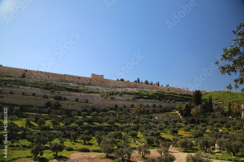 The city walls of Jerusalem