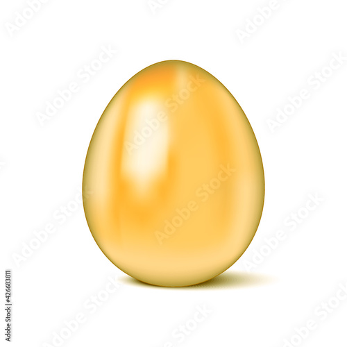 Golden egg isolated on a white background. 3d rendering