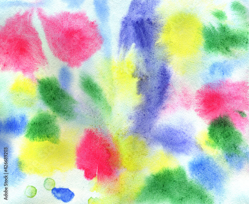 background of watercolor multicolored streaks 