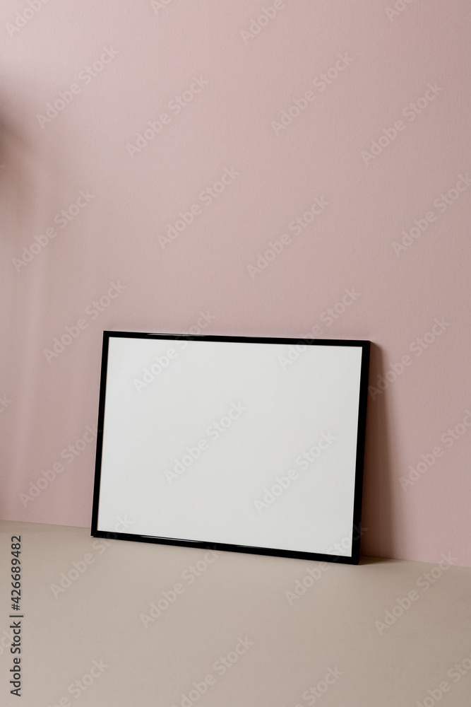 Art Mockup Black Frame Landscape Pastel Wall Art Mockup Black Frame Landscape Pastel Wall