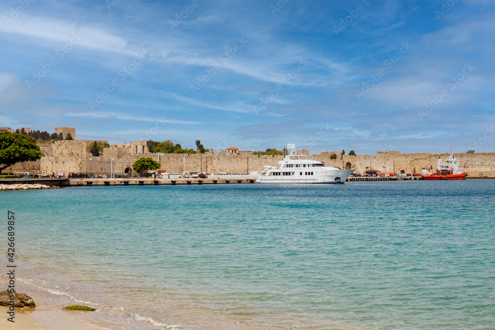 Fototapeta premium Greece Rhodes habor