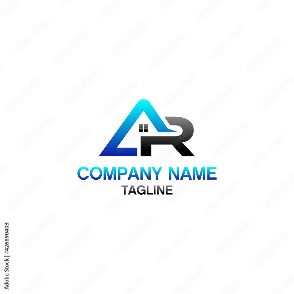 Fototapeta premium AR home logo design