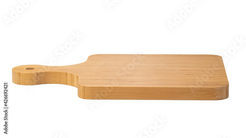 chopping board isolated on white background with clipping path.Side view.