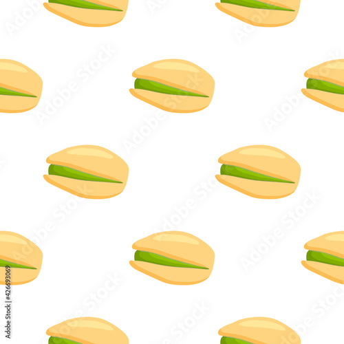 Illustration on theme big pattern identical types pistachio