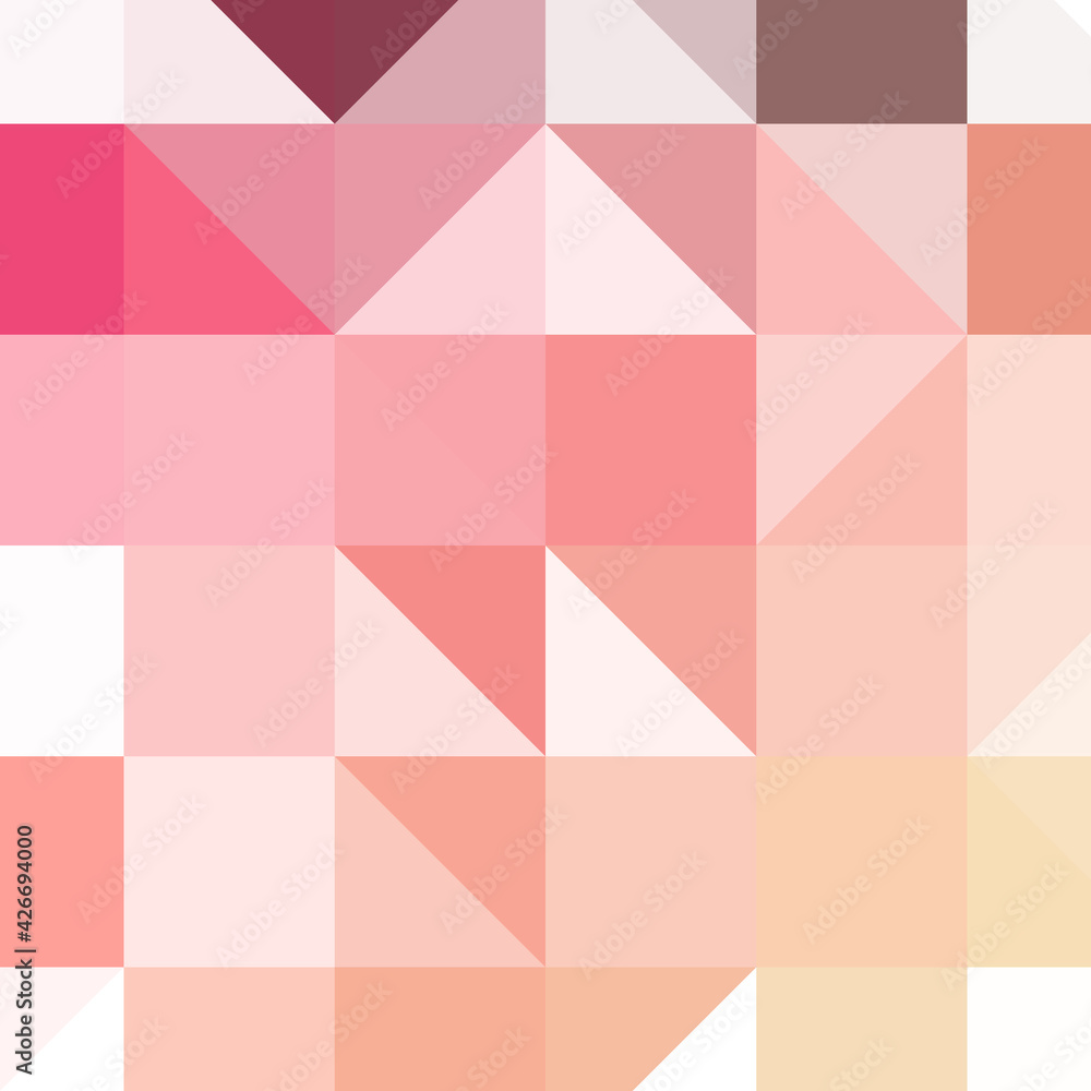 Fototapeta premium Abstract color Low-Polygones Generative Art background illustration