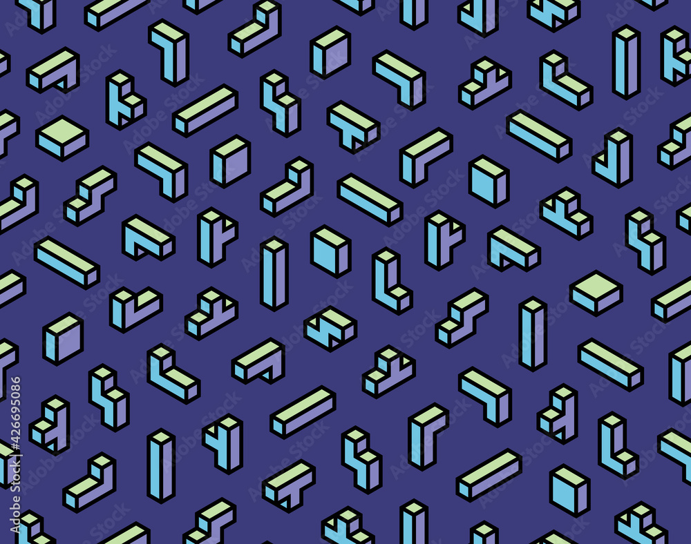 3d toy block video game seamless pattern 3d toy block video game seamless pattern