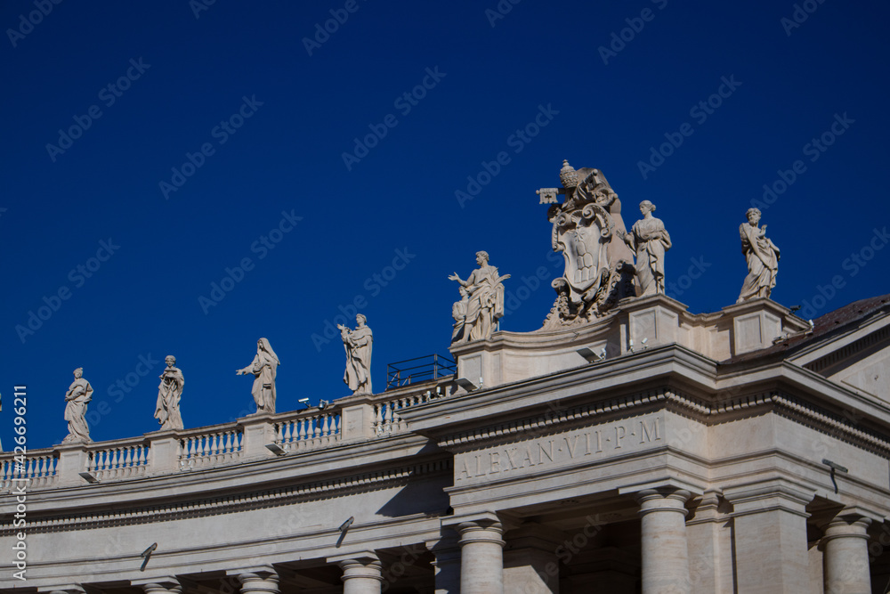 Views of columnata de Bernini buildings. Vatican City, Italy Views of columnata de Bernini buildings. Vatican City, Italy