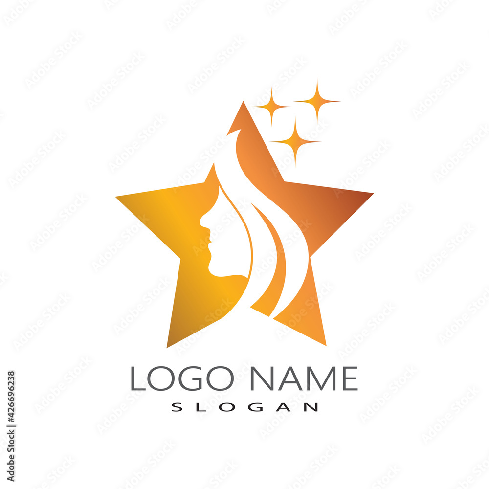 Woman face silhouette character illustration logo icon vector Woman face silhouette character illustration logo icon vector