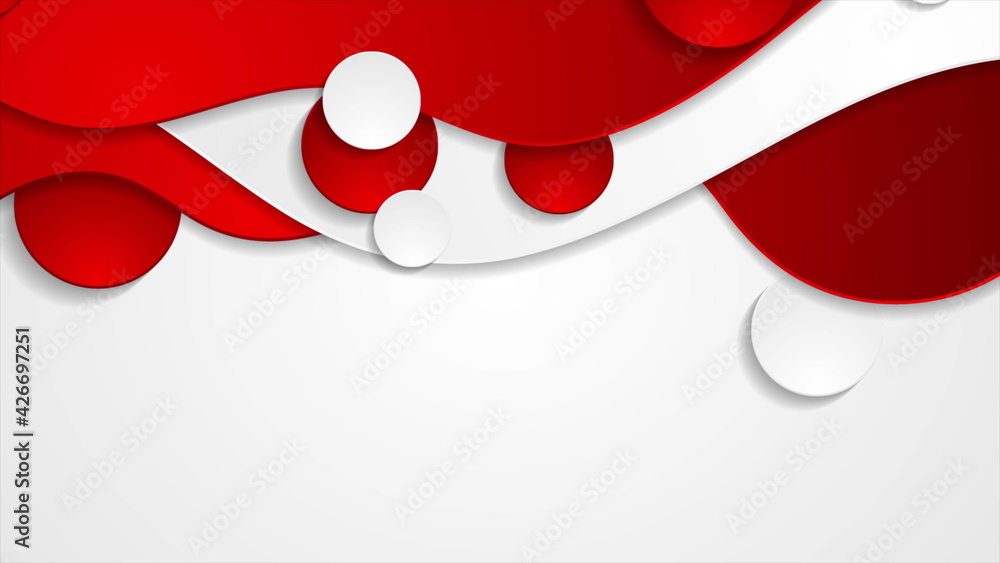 Red and white abstract wavy corporate motion background Red and white abstract wavy corporate motion background