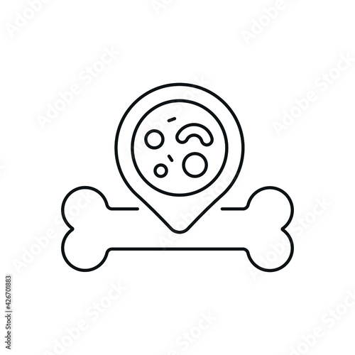 Bone marrow donor linear icon. Donation. Surgical medicine. Thin line customizable illustration. Contour symbol. Vector isolated outline drawing. Editable stroke