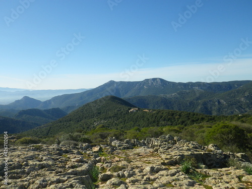 Billede på lærred Panoramic view from the Marganai. Sardinia, Italy