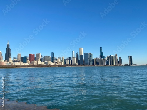 Fototapeta Naklejka Na Ścianę i Meble -  Windy City Chicago beautiful skyline