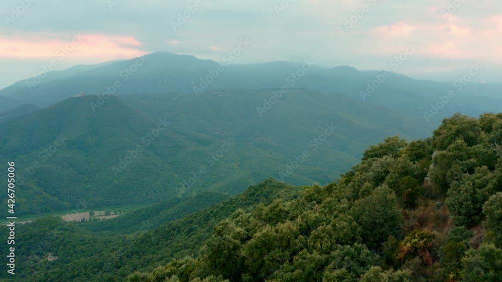 Arial Drone Shot of amazing big mountains on spring Arial Drone Shot of amazing big mountains on spring