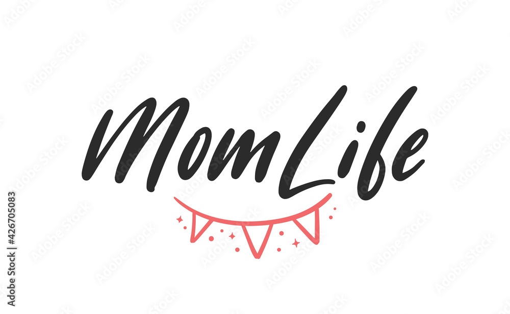 Mom life lettering. Calligraphy vector design. Good for t shirt print, greeting card, poster, mug, and gift design. Mom life lettering. Calligraphy vector design. Good for t shirt print, greeting card, poster, mug, and gift design.