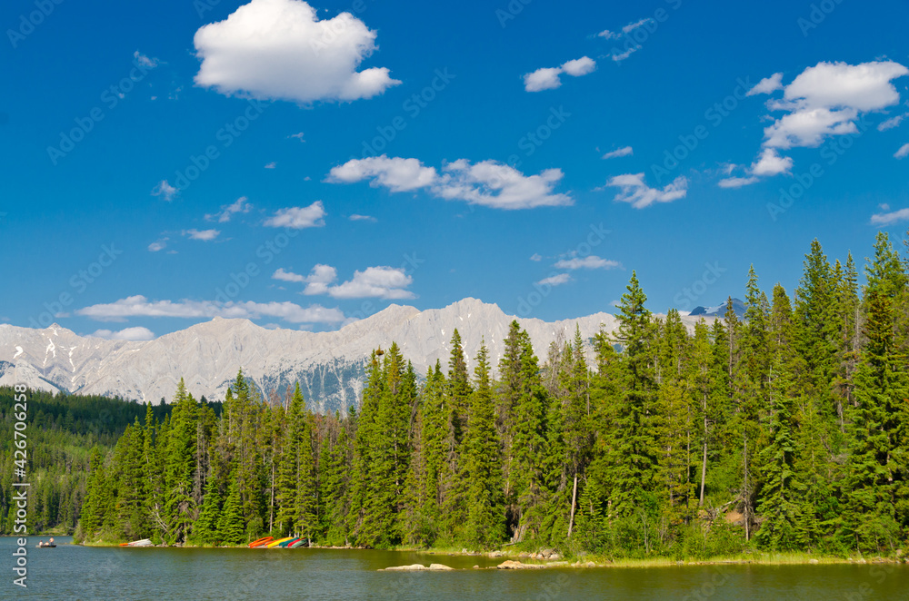 Majestic mountain lake in Canada.