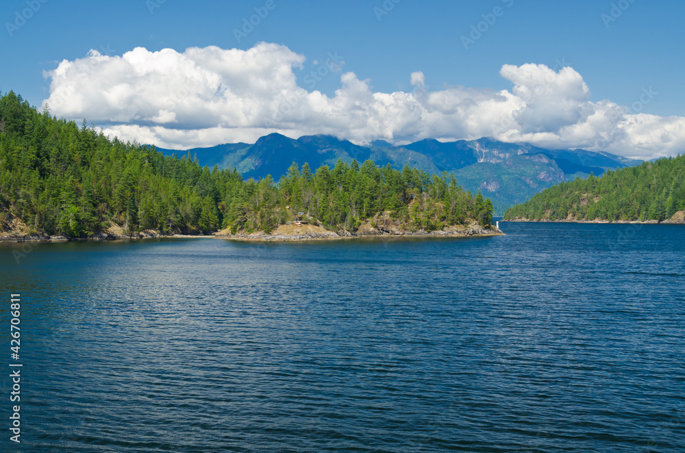 Majestic mountain lake in Canada.