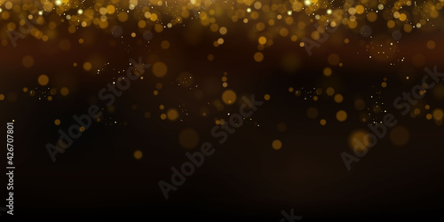 Glittering particles of fairy dust. Magic concept. Abstract festive background. Christmas background. Space background. 