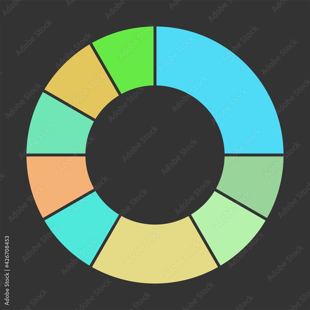 Obraz premium pie charts vector colorful info template.
