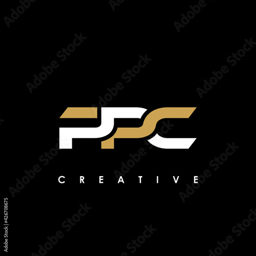 PPC Letter Initial Logo Design Template Vector Illustration