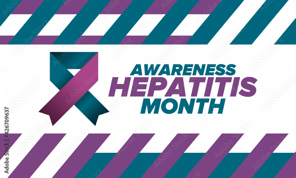 Hepatitis Awareness Month in May. Annual campaign in United States. Viral infection, liver problem. Hepatitis testing day. Control and protection. Prevention campaign. Medical healthcare vector design Hepatitis Awareness Month in May. Annual campaign in United States. Viral infection, liver problem. Hepatitis testing day. Control and protection. Prevention campaign. Medical healthcare vector design