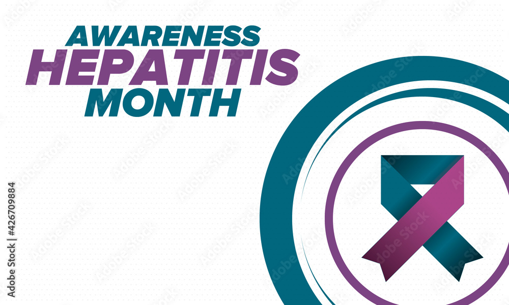 Hepatitis Awareness Month in May. Annual campaign in United States. Viral infection, liver problem. Hepatitis testing day. Control and protection. Prevention campaign. Medical healthcare vector design