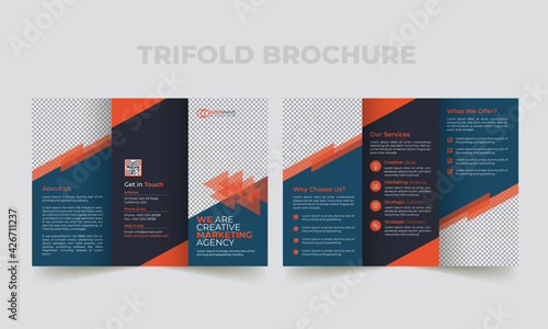 Creative Modern Corporate Tri-Fold Brochure Template Design