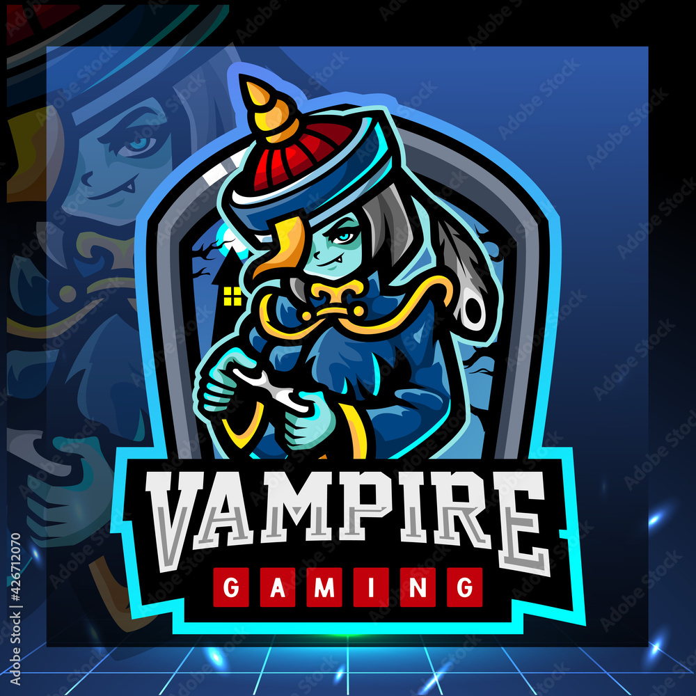 Vampire gaming mascot. esport logo design