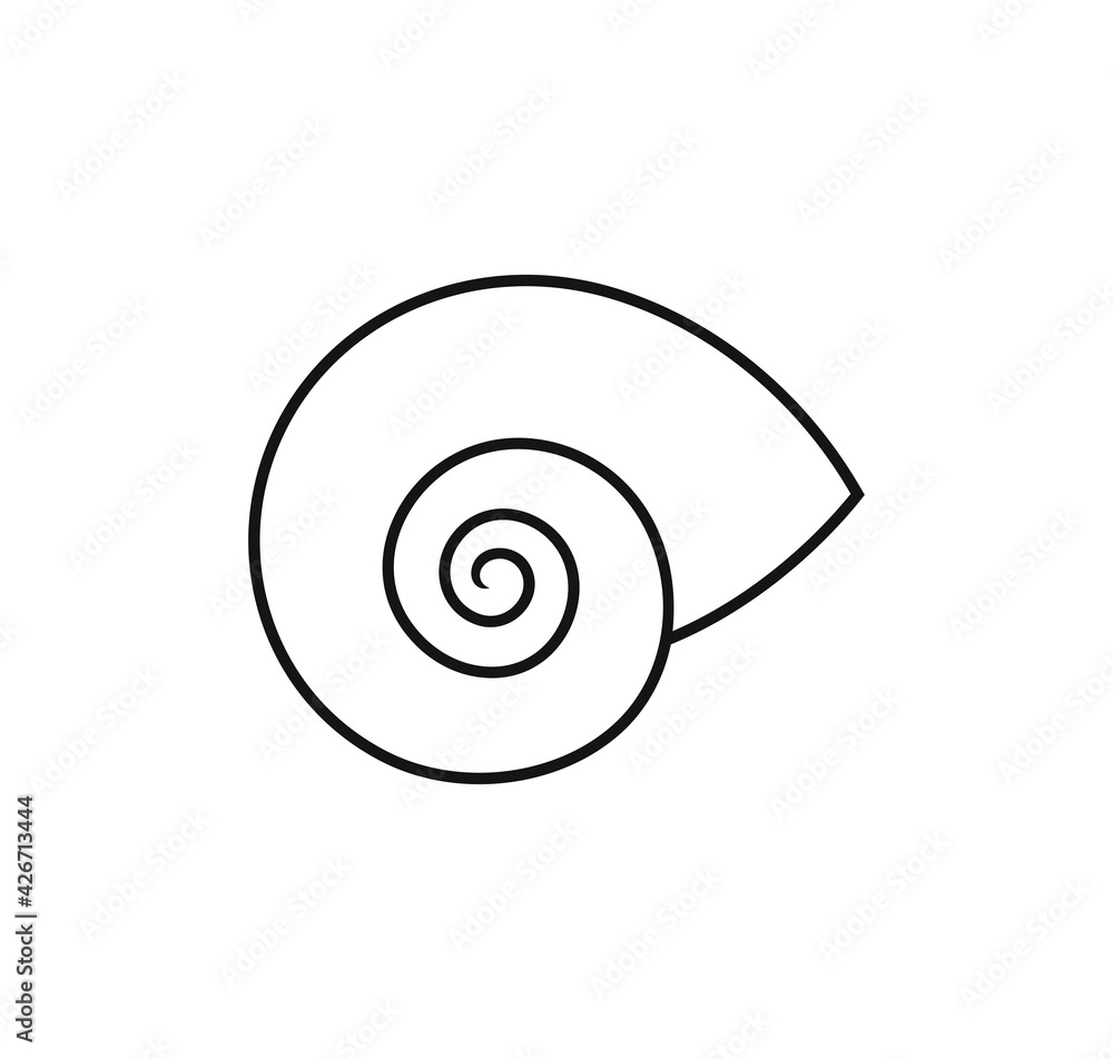 Grape snail shell. Isolated snail shell on white background Grape snail shell. Isolated snail shell on white background