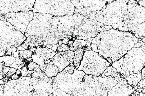 crack ground for abstract background on white background