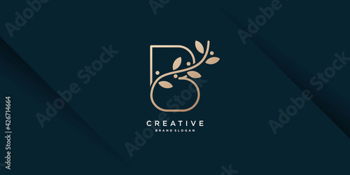 Beauty flower logo with creative concept for company, business, beauty, spa Premium Vector