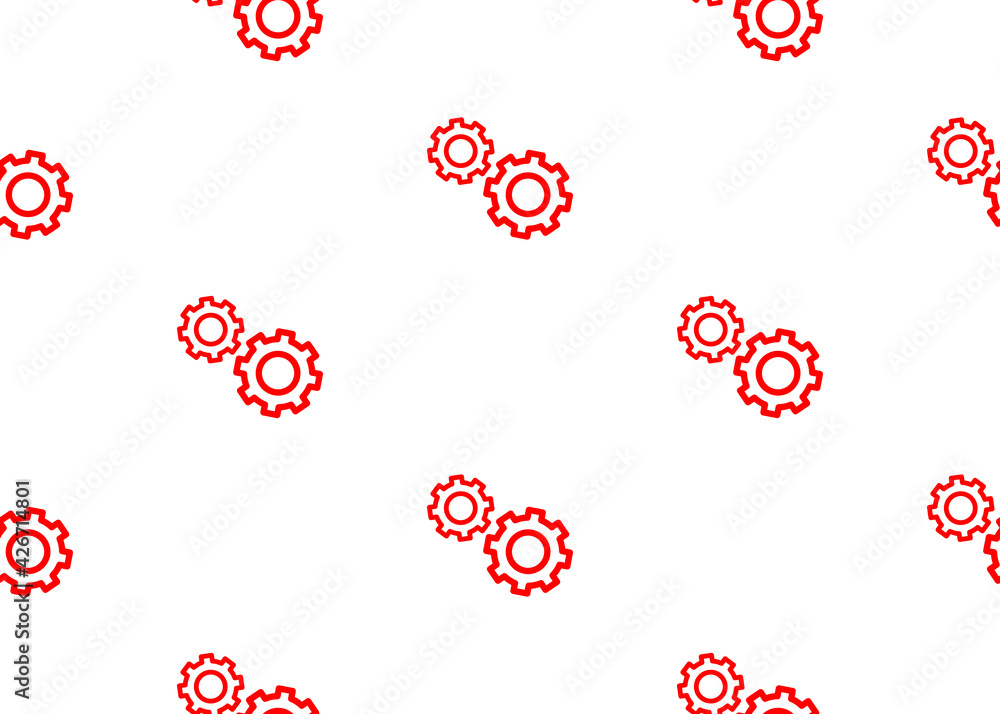 Gear. Seamless background. For wrapping paper design and printing.