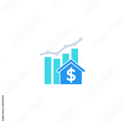 house prices growth, rise icon