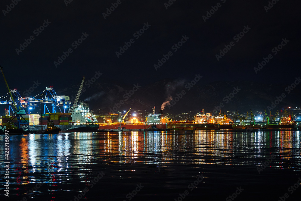 Sea trade port of Novorossiysk.
